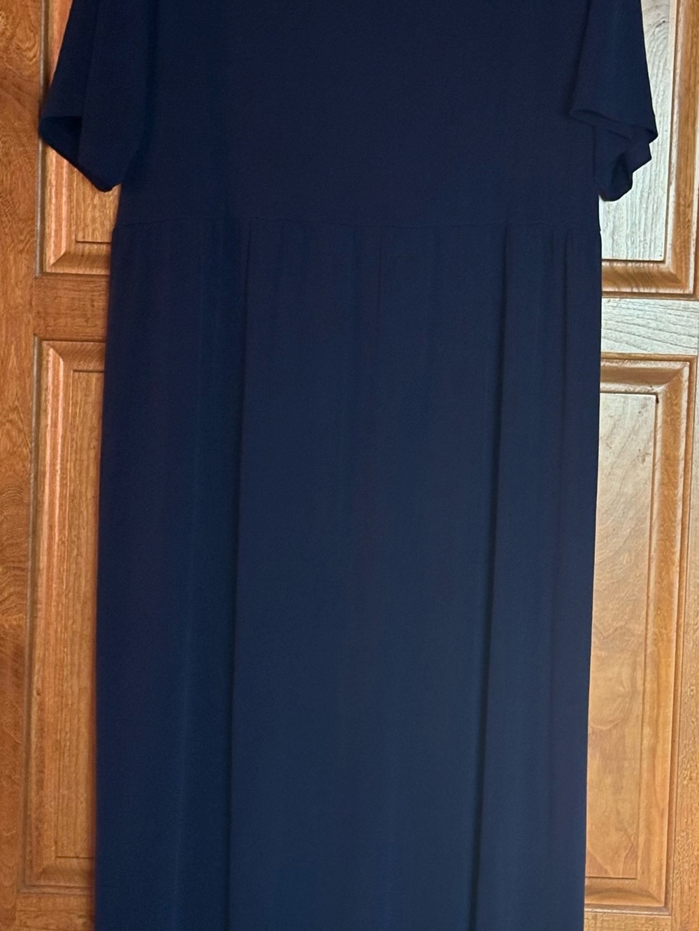 Ulla Popken Navy Maxi Dress with Short Sleeves 2X